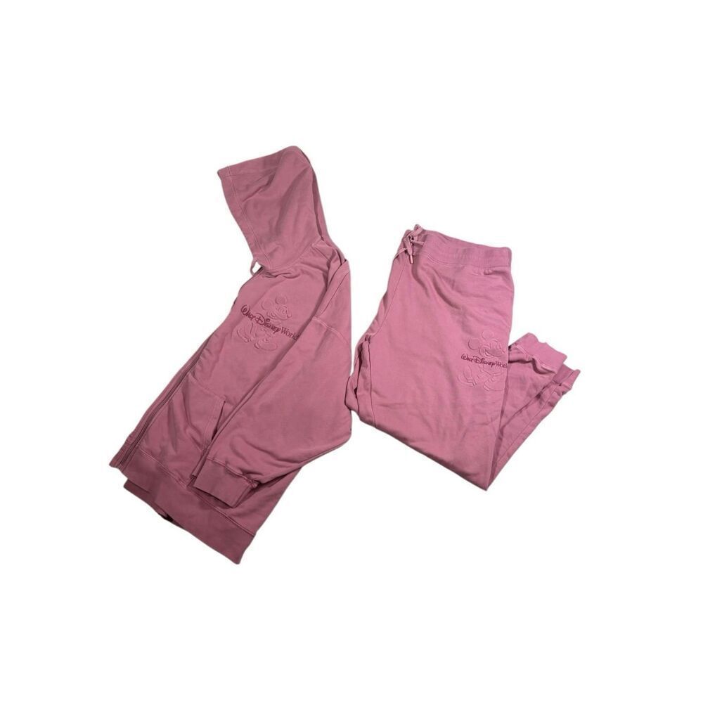 Disney Hoodie Jogger Set Women 3X Walt Disney World Pink